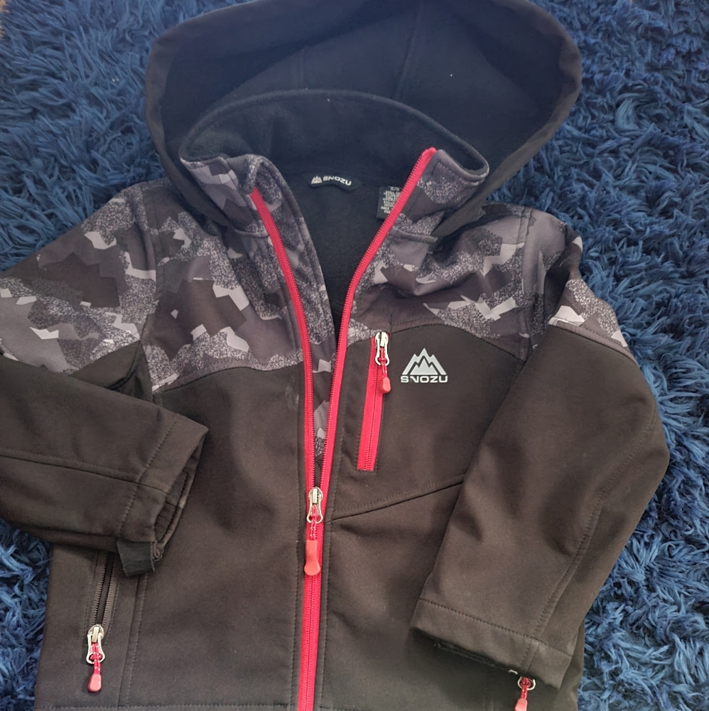 Snozu Black, red, grey boys jacket